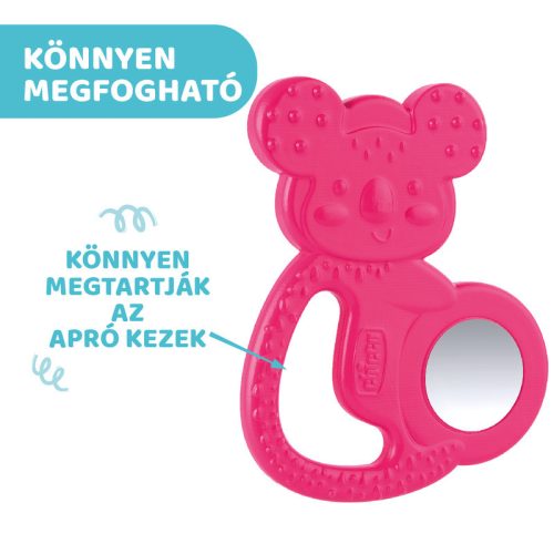 Chicco Koalás hűsítő rágóka acélbetéttel – finom hűs, megnyugtató rágicsálás – rózsaszín
