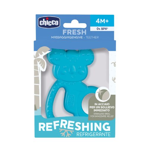 Chicco Koalás hűsítő rágóka acélbetéttel – nyugtató társ a fogzás időszakában – kék