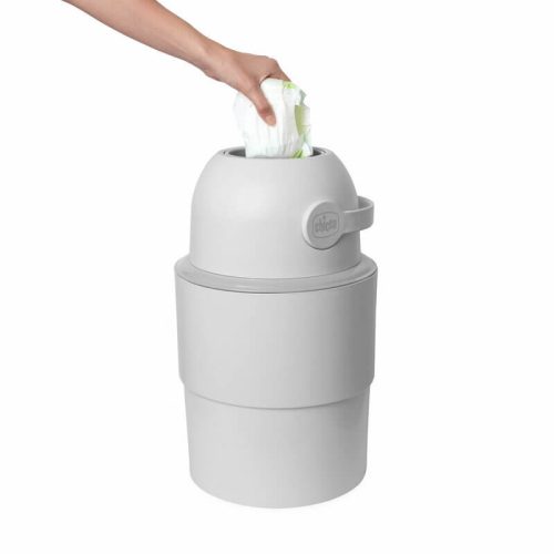Chicco Odour Off teleszkópos pelenkatároló szemetes – Világosszürke – 15 db nejlonzsákkal