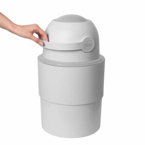 Chicco Odour Off teleszkópos pelenkatároló szemetes – Világosszürke – 15 db nejlonzsákkal