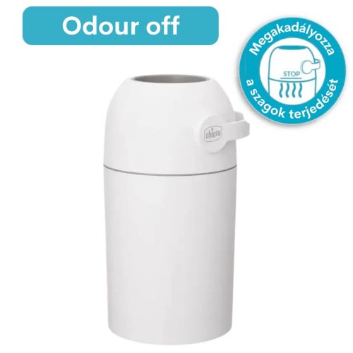 Chicco pelenkatároló konténer – Szagmentes pelenkázás, egyszerűbb napok - Világosszürke