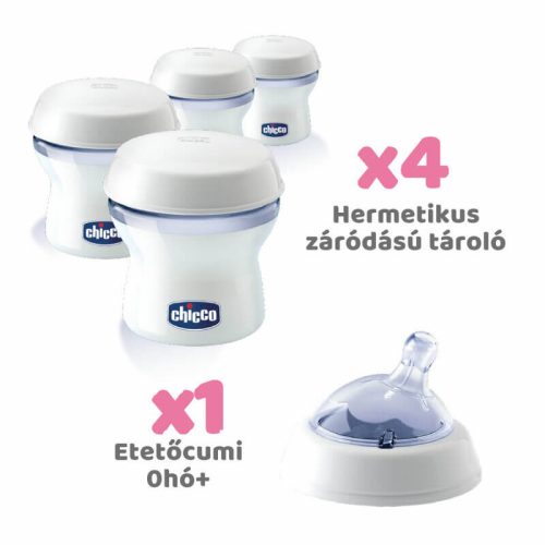 Chicco NaturalFeeling anyatejtároló készlet – 4 × 150 ml