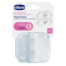Chicco SkinToSkin M/L szilikon bimbóvédő, 2 darab, sterilizálható tárolódobozzal