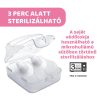 Chicco SkinToSkin szilikon bimbóvédő M/L – 2 db, sterilizálható tárolódobozzal