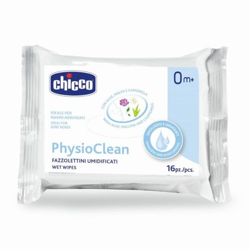 Chicco Physio Clean orrtörlő kendő, 16 db