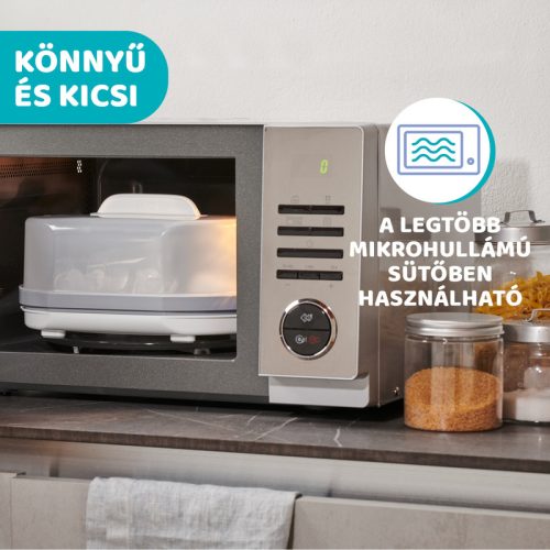 Chicco mikrohullámú gőzsterilizáló – kompakt, gyors és vegyszermentes tisztaság