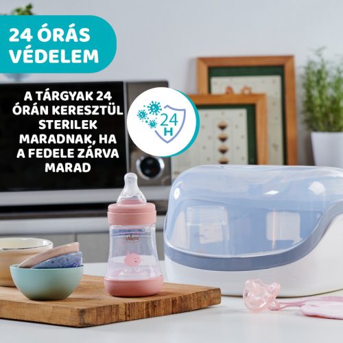 Chicco mikrohullámú gőzsterilizáló – kompakt, gyors és vegyszermentes tisztaság