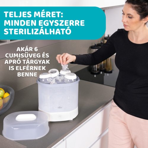 Chicco 3in1 gőzsterilizáló – gyors, természetes és rugalmas higiénia