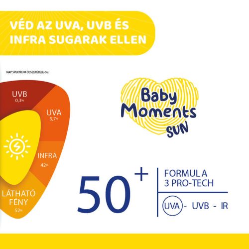 Chicco Baby Moments Sun fényvédő spray, SPF 50+, újszülött kortól, 150 ml
