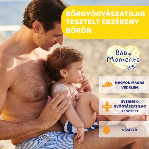 Chicco Baby Moments Sun fényvédő krém, SPF 50+, újszülött kortól, 75 ml