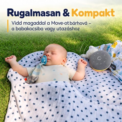 Numsy Move hordozható fehérzaj-készülék 40 hanggal és éjszakai fénnyel