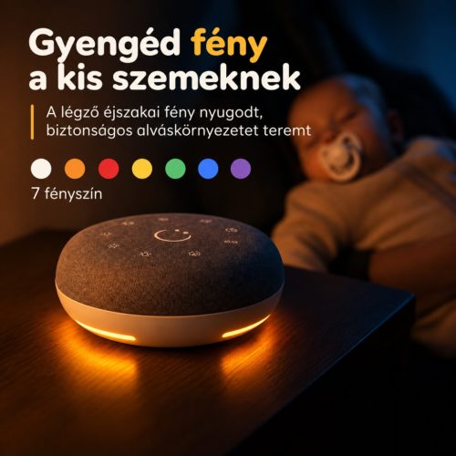 Numsy Move hordozható fehérzaj-készülék 40 hanggal és éjszakai fénnyel