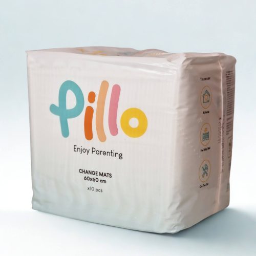 Pillo nedvszívó pelenkázó alátét 60×60 cm – tiszta csere, bárhol, bármikor – 10 db