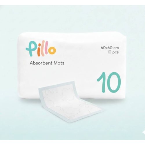 Pillo nedvszívó pelenkázó alátét 60×60 cm – tiszta csere, bárhol, bármikor – 10 db