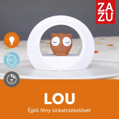 ZAZU Lou hangérzékelős éjjeli fény időzítővel – Barna