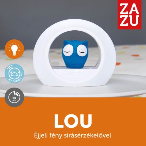 ZAZU Lou hangérzékelős éjjeli fény időzítővel – Kék