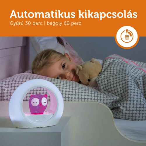 ZAZU Lou hangérzékelős éjjeli fény időzítővel – Rózsaszín