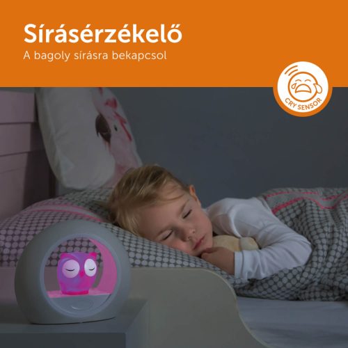 ZAZU Lou hangérzékelős éjjeli fény időzítővel – Rózsaszín