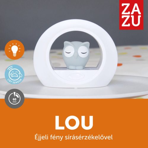 ZAZU Lou hangérzékelős éjjeli fény időzítővel – Szürke