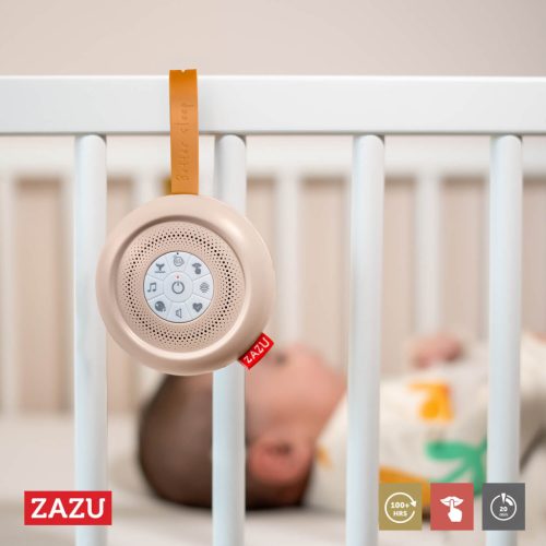 ZAZU Suzy Deluxe hordozható babanyugtató hanggép fehér zajjal és sírásérzékelővel