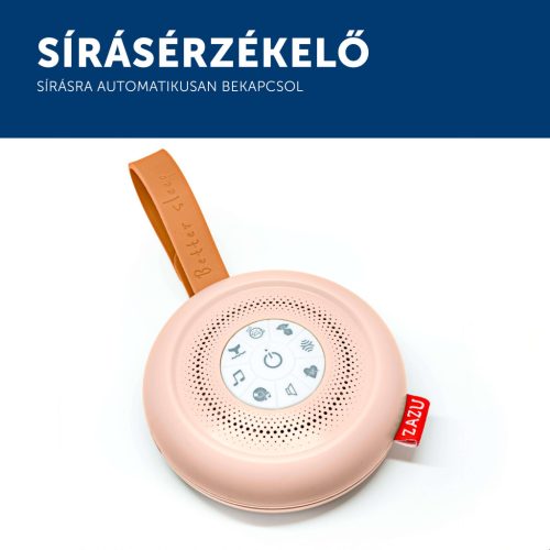 ZAZU Suzy Deluxe hordozható babanyugtató hanggép fehér zajjal és sírásérzékelővel