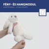 ZAZU Ro fehér babanyugtató plüssnyuszi színes éjjeli fénnyel és altatóhangokkal