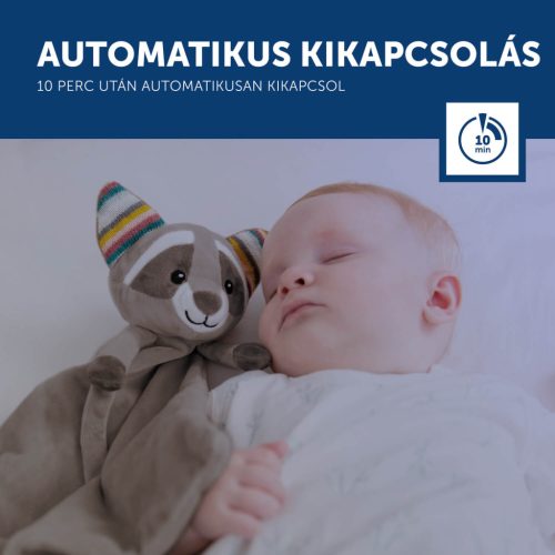 ZAZU Robin mosómedve zenélő szundikendő fehér zajjal és sírásérzékelővel