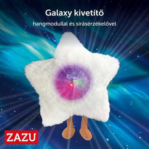 ZAZU Gaia galaxiskivetítő fehér zajjal, nyugtató hangokkal és sírásérzékelővel