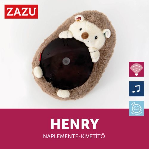 ZAZU Henry süni naplemente projektor mozgó vetítéssel és nyugtató dallamokkal