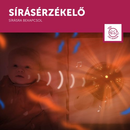 ZAZU Tim teknős naplemente projektor mozgó vetítéssel és nyugtató dallamokkal