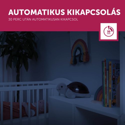 ZAZU Tim teknős naplemente projektor mozgó vetítéssel és nyugtató dallamokkal