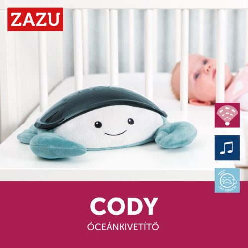 ZAZU Cody rák óceánprojektor mozgó vetítéssel és nyugtató hangokkal
