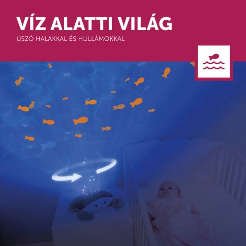 ZAZU Cody rák óceánprojektor mozgó vetítéssel és nyugtató hangokkal