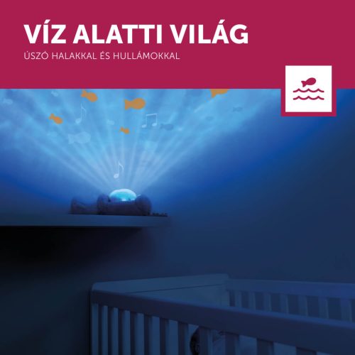 ZAZU Otto vidra óceánprojektor mozgó vetítéssel és nyugtató hangokkal