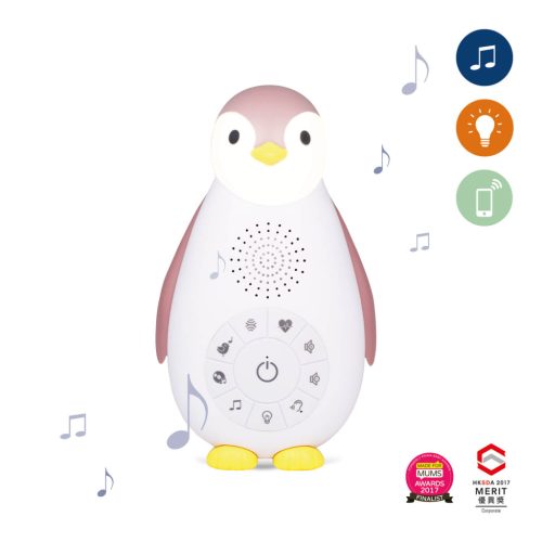 ZAZU Zoe 3 az 1-ben hanggép, éjjeli fény és Bluetooth hangszóró – Rózsaszín