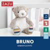 ZAZU Bruno babanyugtató plüssmackó éjjeli fénnyel, fehér zajjal és hangrögzítővel