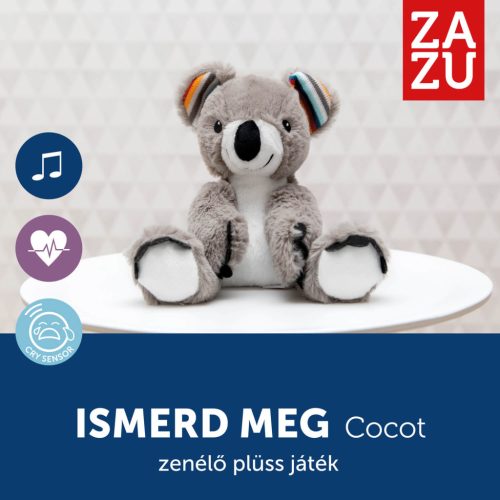 ZAZU Coco zenélő babanyugtató plüsskoala fehér zajjal és sírásérzékelővel