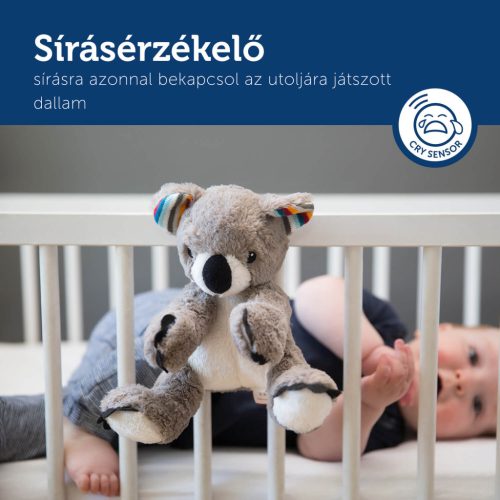 ZAZU Coco zenélő babanyugtató plüsskoala fehér zajjal és sírásérzékelővel