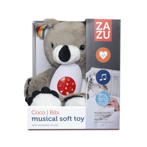 ZAZU Coco zenélő babanyugtató plüsskoala fehér zajjal és sírásérzékelővel