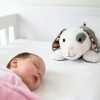 ZAZU Dex zenélő babanyugtató plüsskutya fehér zajjal és sírásérzékelővel